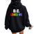 Washington DC Gay Pride Lgbt Rainbow Love Dc Lesbian Women Oversized Hoodie Back Print Black