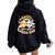 Wave Groovy Happy Earth Day 2024 Make Earth Day Every Day Women Oversized Hoodie Back Print Black