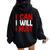 I Can I Will I Must Success Motivational Workout Men Women Oversized Hoodie Back Print Black