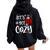 Women's Christmas Let's Get Cozy Christmas Women Oversized Hoodie Back Print Black