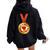 World's Best Mom Gold Medal Mother's Day Women Oversized Hoodie Back Print Black