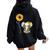 You-Are-My-Sunshine Elephant Sunflower Hippie Quote Song Women Oversized Hoodie Back Print Black