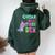 3Rd Birthday Dinosaur Girl T-Rex Matching Family Party Three Women Oversized Hoodie Back Print Forest