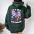 5Th Birthday Girl 5 Years Ice Cream Number 5 Women Oversized Hoodie Back Print Forest