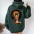 Afro Woman African Melanin Headscarf Nubian Black History Women Oversized Hoodie Back Print Forest