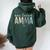 Amma One Loved Amma Mother's Day Women Oversized Hoodie Back Print Forest