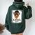 April Girls Afro Messy Bun Bleached Black Birthday Women Oversized Hoodie Back Print Forest