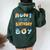 Aunt Of The Birthday Boy Dog Family Party Women Oversized Hoodie Back Print Forest