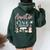 Auntie Of The 1St Birthday Girl Auntie In Onderland Family Women Oversized Hoodie Back Print Forest