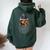 Baby Sloth In Fireman Helmet Pocket Women Oversized Hoodie Back Print Forest