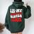 In My Baseball Sister Era Groovy Baseball Sister Women Oversized Hoodie Back Print Forest