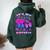 Birthday Girl 11 Year Old Butterfly Number 11 Women Oversized Hoodie Back Print Forest