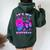 Birthday Girl 9 Year Old Butterfly Number 9 Women Oversized Hoodie Back Print Forest