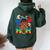 Black Afro American Autism Awareness Mom African Autism Women Oversized Hoodie Back Print Forest