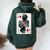 Black Queen Of Hearts Card Deck Game Proud Black Woman Women Oversized Hoodie Back Print Forest