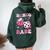 Bunco Babe Bunco Game Night Retro Groovy Gamble Women Oversized Hoodie Back Print Forest