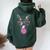 Cool Donkey Face Eating Gum And Makes A Bubble Cute Donkey Women Oversized Hoodie Back Print Forest