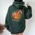 Cool Horse Farm Animal Roller Skating Women Oversized Hoodie Back Print Forest