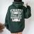 Crazy Proud Always Loud Baseball Mom Saying Graphic Women Oversized Hoodie Back Print Forest