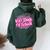 Cute 100Th Day Pink Teacher Girls 100 Days Of School Women Oversized Hoodie Back Print Forest