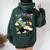 Cute Birthday Girl Orca Lovers & Killer Whale Lovers Rainbow Women Oversized Hoodie Back Print Forest