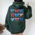 Cute Coquette Bows 4Th Of July Patriotic Girls Women Oversized Hoodie Back Print Forest