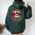 Cute Lips Mardi Gras For Girls Carnival Party Women Oversized Hoodie Back Print Forest