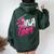 Cute Ninja Fighter Costume Ninja Girl Women Oversized Hoodie Back Print Forest