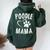 Cute Poodle Mama Dog Lover Apparel Pet Caniche Mom Women Oversized Hoodie Back Print Forest