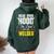 Cute Welders Wife Meme Quote Welder Girlfriend & Wife Women Oversized Hoodie Back Print Forest