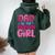 Dad And Mom Birthday Girl Family Matching Women Oversized Hoodie Back Print Forest