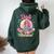 Dad And Mom Of The Birthday Mermaid Girl Family Matching Women Oversized Hoodie Back Print Forest