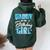 Daddy Of The Birthday Girl Family Snowflakes Winter Party Women Oversized Hoodie Back Print Forest