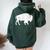 Distressed Buffalo Retro Bison Animal Lover Dad Women Oversized Hoodie Back Print Forest