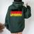 Distressed German Banner Fan Germany Flag Retro Vintage Women Oversized Hoodie Back Print Forest