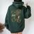 Drink Coffee Stay Cozy Coffee Drinker Women Oversized Hoodie Back Print Forest