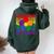 Electrician Rainbow Lgbtq Gay Pride Lesbian Retro Groovy Women Oversized Hoodie Back Print Forest