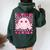 Eleven Is A Vibe Groovy 11Th Birthday 11 Year Old Girls Cute Women Oversized Hoodie Back Print Forest