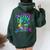 Feral Girl Summer Opossum Tie Dye Raccoon Vintage Women Oversized Hoodie Back Print Forest