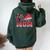 Football Cheer Mom Red Black Pom Leopard Women Oversized Hoodie Back Print Forest