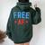 Free Af Patriotic American 4Th Of July Men Women Oversized Hoodie Back Print Forest