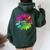 Free Mom Hugs Lgbt Pride Mom Daisy Rainbow Flower Mother Day Women Oversized Hoodie Back Print Forest