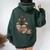 Dragon Read Books Be Kind Stay Weird Book Lover Women Oversized Hoodie Back Print Forest
