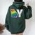 Lgbt Georgia Gay Distressed Rainbow Flag Present Women Oversized Hoodie Back Print Forest