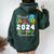 Proud Lil Sister Of A Class Of 2024 5Th Grade Graduate Women Oversized Hoodie Back Print Forest