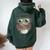 Sarcastic Coffee & Owl Lovers Cute Vintage Gamer Women Oversized Hoodie Back Print Forest