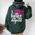 Two Degrees Hotter Graduation 2024 Girl Women Oversized Hoodie Back Print Forest