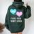 Gender Reveal Boy Or Girl You'll Rock Daddy's World Women Oversized Hoodie Back Print Forest