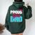 Girl Dad Proud Girl Dad Quote For Father Of A Girl Women Oversized Hoodie Back Print Forest