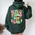 Groovy Retro In My Field Day Era Fun Day Field Trip School Women Oversized Hoodie Back Print Forest